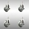 Service Caster 4 Inch 316SS Gray Polyurethane Swivel 1/2 Inch Threaded Stem Caster Set Brake SCC SCC-SS316TS20S414-PPUB-TLB-121315-4 - alternate 1
